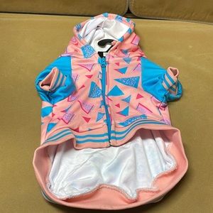 Dog clothing Fresh paws retro Rose poly spandex hoodie